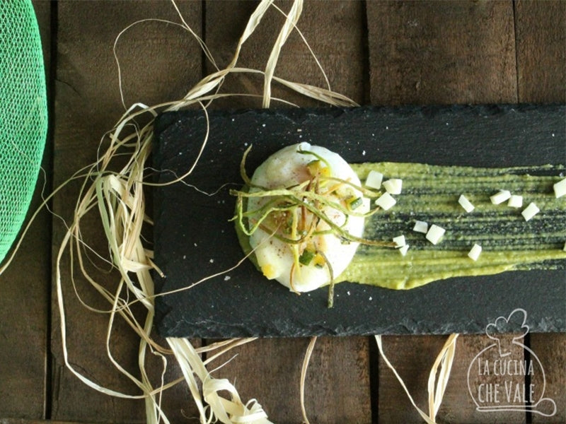 UOVO POCHÈ SU CREMA DI ZUCCHINE E MOLITERNO AURICCHIO Auricchio Shop